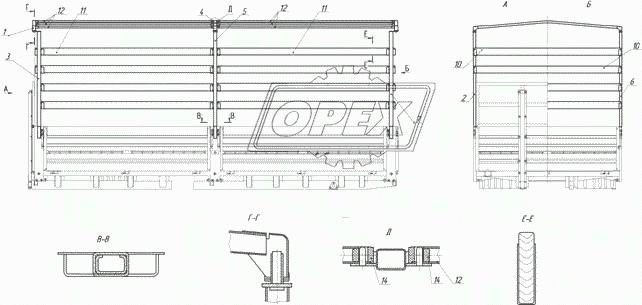 53215-8508008-70 Каркас тента